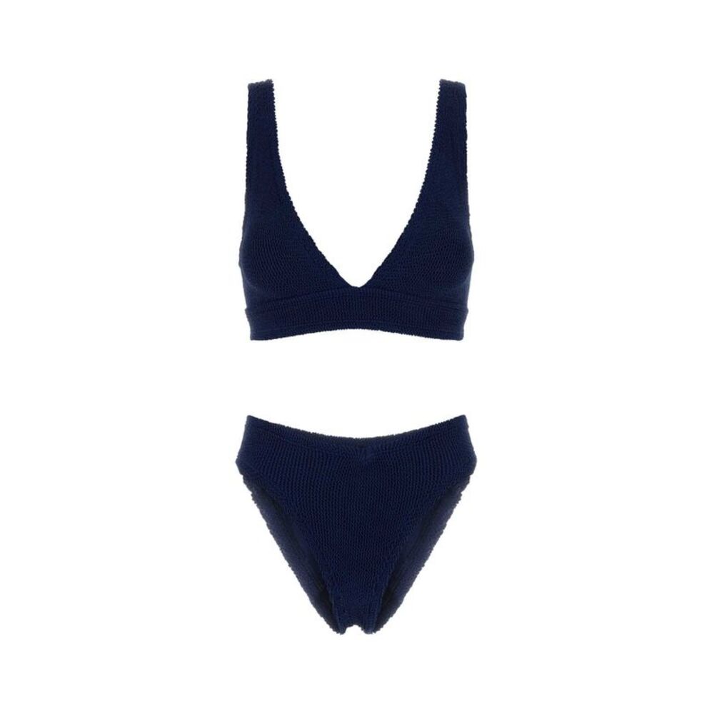 Hunza G Women Navy Blue Stretch Nylon Angel Bikini